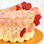 Floral Heart Chocolate Cake Valentines Day