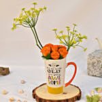Birthday Flowers Arrangement in Coffee Mug