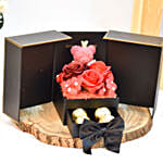 Red Soap Peony with Black Transparent Box