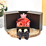 Red Soap Peony with Black Transparent Box