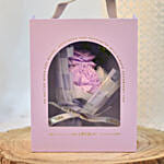 Purple Roses Soap Flower Bouquet with Purple Box