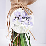 February Birthday Iris and Roses with Treats Box