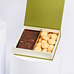 Iris and Roses Flowers with Treats Box