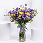 Premium Arrangement of Iris with Roses