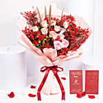 Love in Bloom Bouquet with Chocolates For Valentines Day