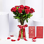 Ravishing Romance with Chocolates Vase for Valentines Day