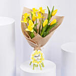 Daffodils with Tulips Birthday Flower Hand Bouquet