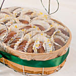 Dates and Oval Metal Biscuit Baasket