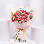 Blushing Pink Spray Roses With Chocolates