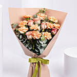 Carnation and Cappucino Rose Bouquet