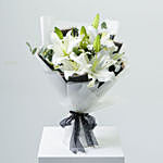 Charming White Lilies Hand Bouquet
