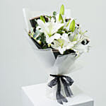 Charming White Lilies Hand Bouquet