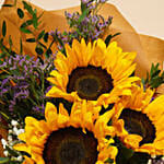 Mesmerising Sunflowers Beautifully Tied Bouquet