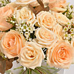 Peach Rose Table Centerpiece Flowers