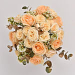 Peach Rose Table Centerpiece Flowers