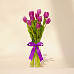 Purple Tulips Arrangement