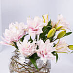 Rose Lily Vase Arrangement