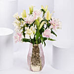 Stunning Rose Lilies Arrangement