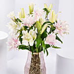 Stunning Rose Lilies Arrangement