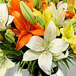 Fragrant Mix Of Lilies In Fishbowl Vase