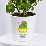 Pink Kalanchoe In Love You Mom Pot