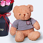 Eternal Love Rose Bouquet with Teddy Bear