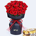 Valentines Velvet Whispers Of Rose with Chocolate