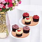 Blossoms of Harmony with Cup Cakes for Mom