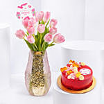 Radiant Love for Mothers Day with Cake