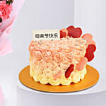 Mothers Day Carnation Flowers with Cake