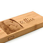 Engraved Text N Photo Bamboo Powerbank