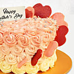 Floral Heart Chocolate Cake for Mom