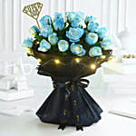 Shimmering Rose Bouquet For Super Dad