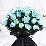 Shimmering Rose Bouquet For Super Dad
