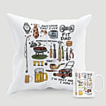 Printed Cushion & Mug for Fathers Day