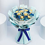 Blue Roses & Ferrero Bouquet