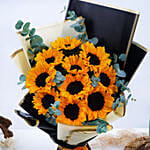 Charismatic Sunflowers Beautifully Bouquet for Fathers Day
