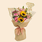 Joyous Mixed Flowers Bouquet for Fathers Day