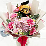 Bouquet of Success with Teddy Bear