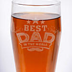 Best Dad In The World Engraved Glass