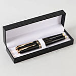 Personalised Classical Black Roller Pen Set of 2
