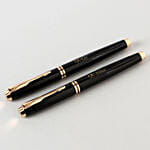 Personalised Classical Black Roller Pen Set of 2