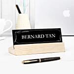 Personalised Table Name Plate with Pen