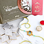 Enchanting Love in 3D Krishna Rakhi N Kaju Katli Delight
