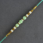 Graceful Pearl Ethnic Rakhi Green