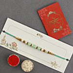 Graceful Pearl Ethnic Rakhi Green