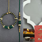 Lumba Pearl Rakhi Set Enchanted Stone Work
