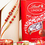 Serene Spirit Rudraksha Rakhi N Chocolate Bomb Combo