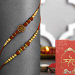 Serene Spirit Rudraksha Rakhi N Chocolate Bomb Combo