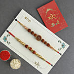 Serene Spirit Rudraksha Rakhi N Chocolate Bomb Combo